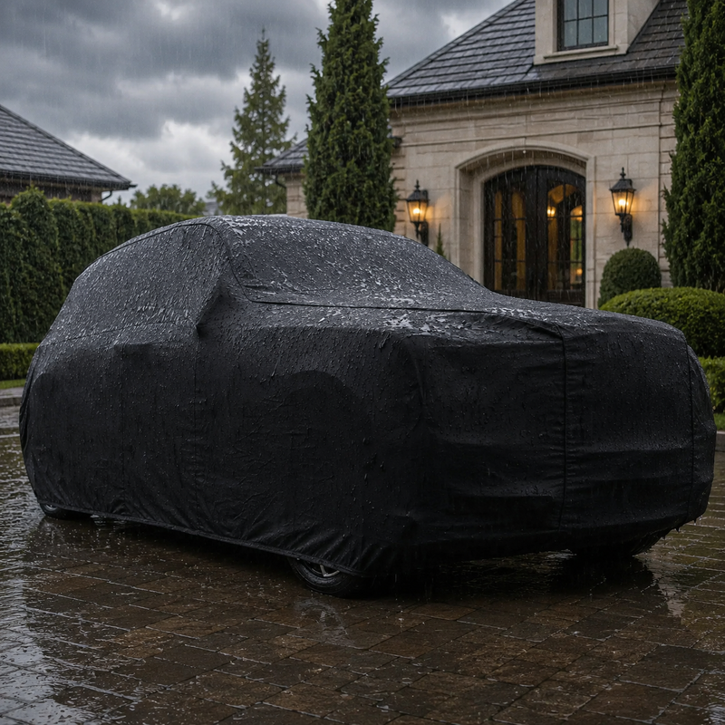 Black Rolls-Royce waterproof outdoor car cover custom tailored fit