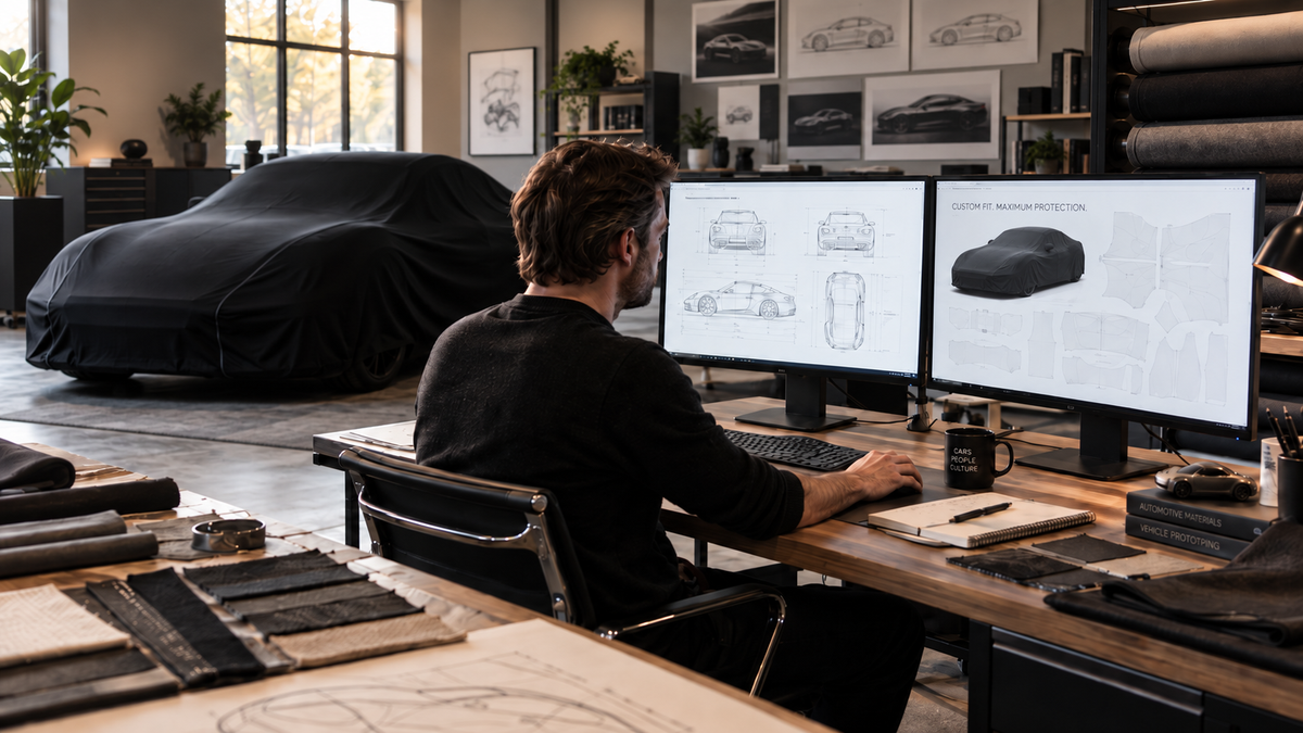 Vehicle-specific car cover design process