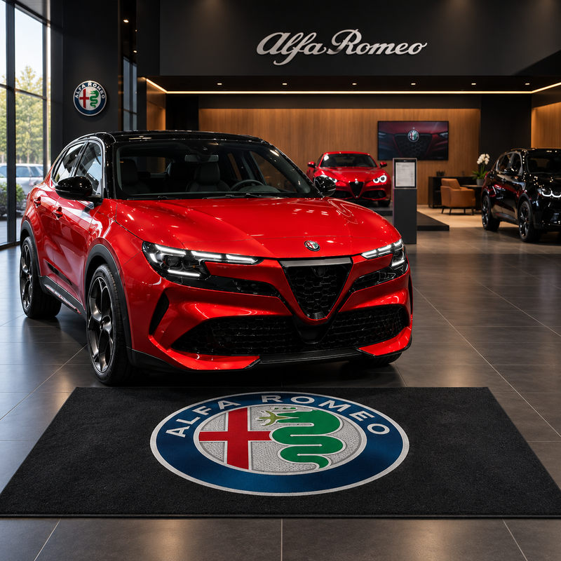 Alfa Romeo Logo Car Rug custom automotive display mat