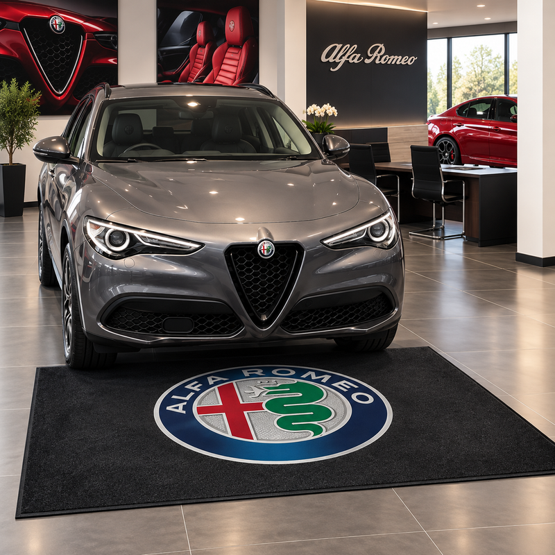 Alfa Romeo Car Rug for garage and showroom