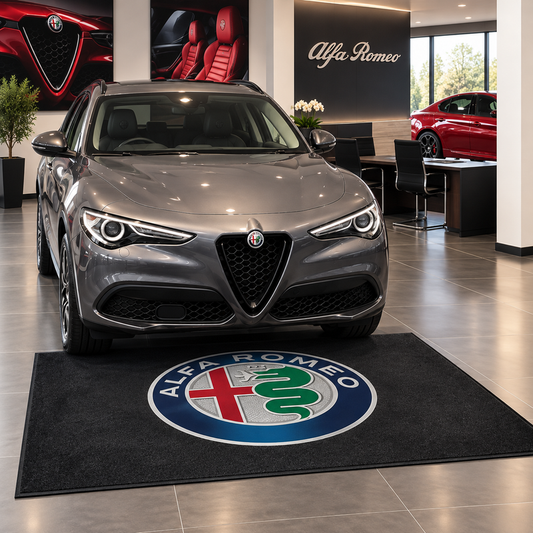 Alfa Romeo Car Rug for garage and showroom