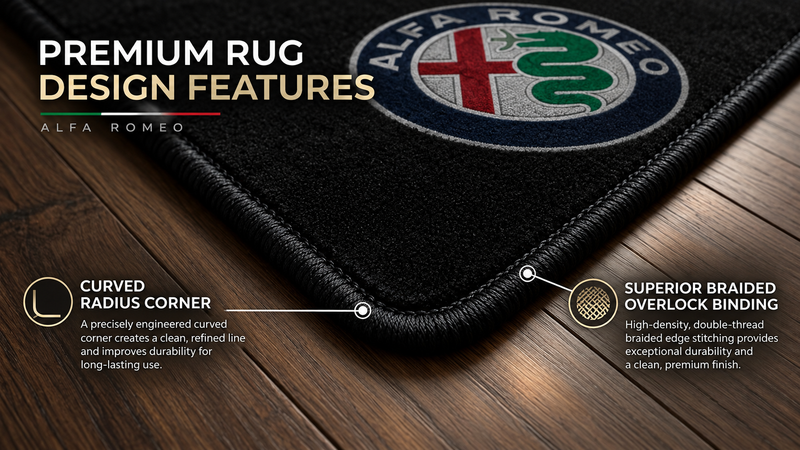 Alfa Romeo garage display mat for collector space