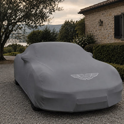Gray Aston Martin indoor car cover