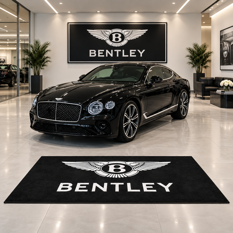 Bentley Logo Car Rug custom automotive display mat