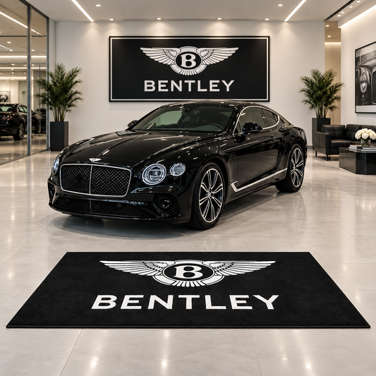 Bentley Logo Car Rug custom automotive display mat