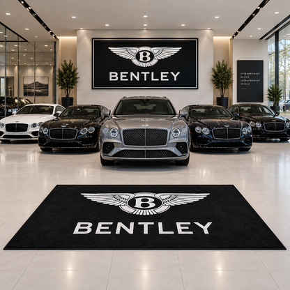 Bentley Logo garage display mat for collector space