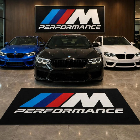 BMW M Performance Car Rug custom automotive display mat