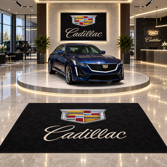 Cadillac Logo Car Rug custom automotive display mat