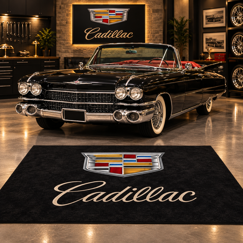 Cadillac Car Rug for garage and showroom