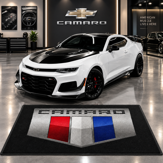 Chevrolet Camaro Car Rug custom automotive display mat