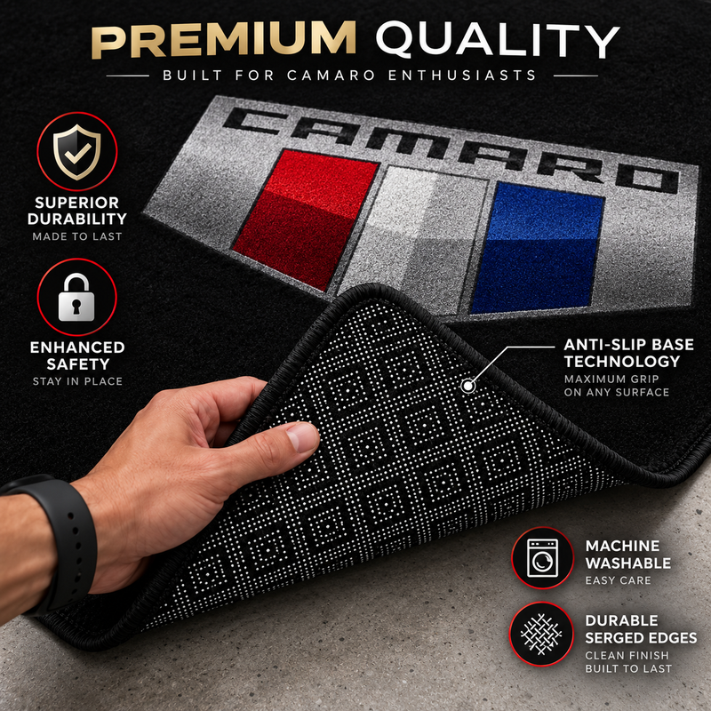 Chevrolet Camaro garage display mat for muscle car space