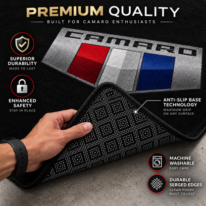 Chevrolet Camaro garage display mat for muscle car space