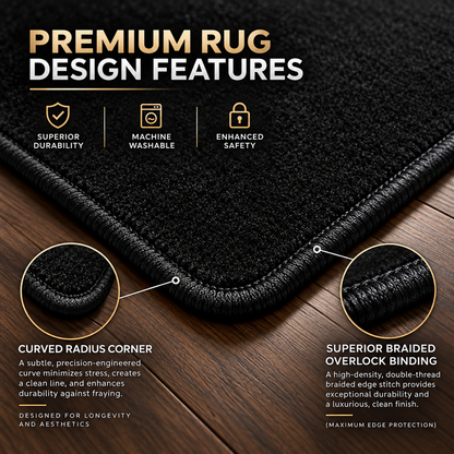 Camaro Car Rug with professionally finished edges