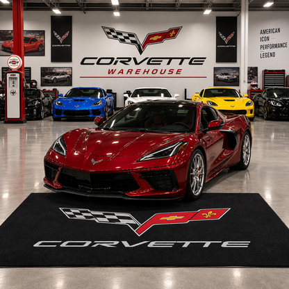 Chevrolet Corvette Car Rug for garage and showroom