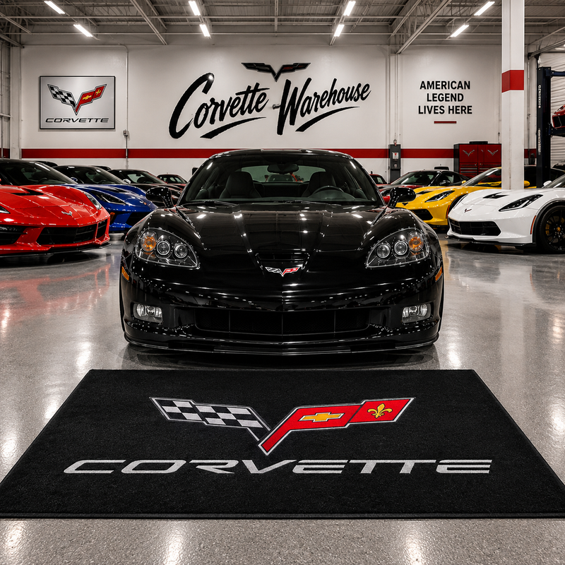 Chevrolet Corvette automotive rug 150x220 cm