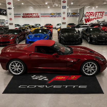 Chevrolet Corvette Car Rug with professionally finished edges