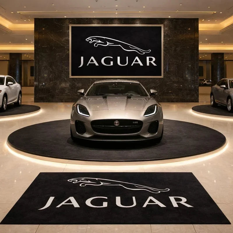 Jaguar Logo Car Rug for garage and showroom