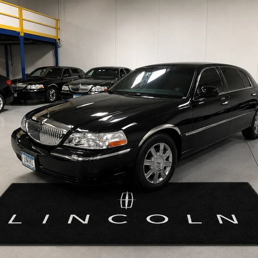 Lincoln Logo Car Rug custom automotive display mat