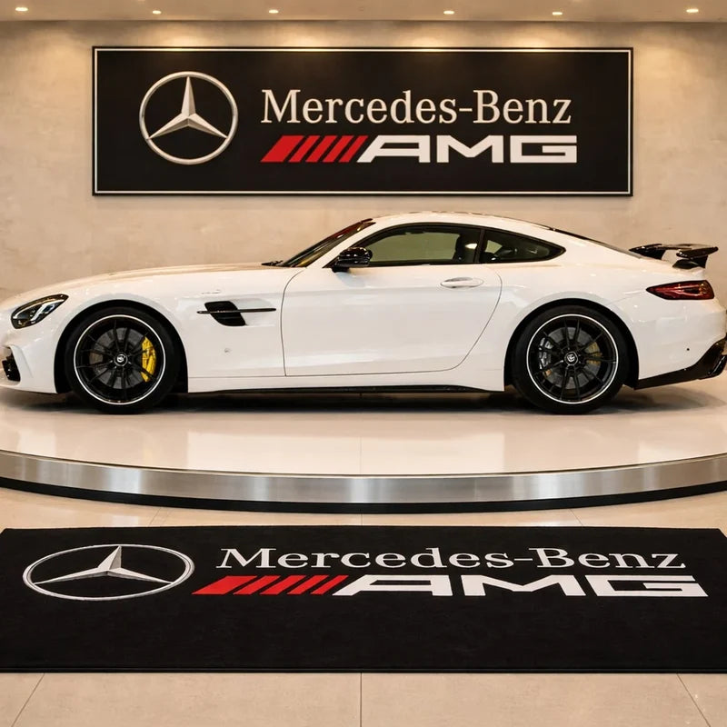 Mercedes-Benz Logo Car Rug custom automotive display mat