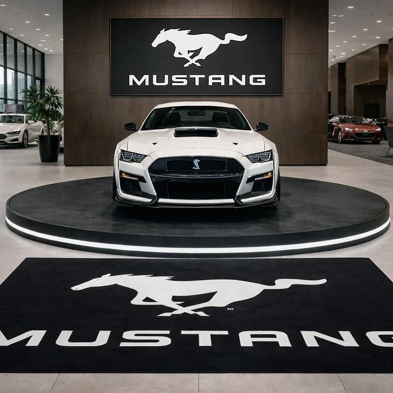 Ford Mustang Car Rug for garage and showroom