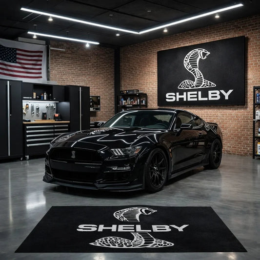 Ford Mustang Shelby Car Rug custom automotive display mat