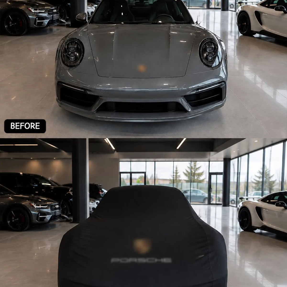 Porsche 911 indoor car cover fit and fabric details