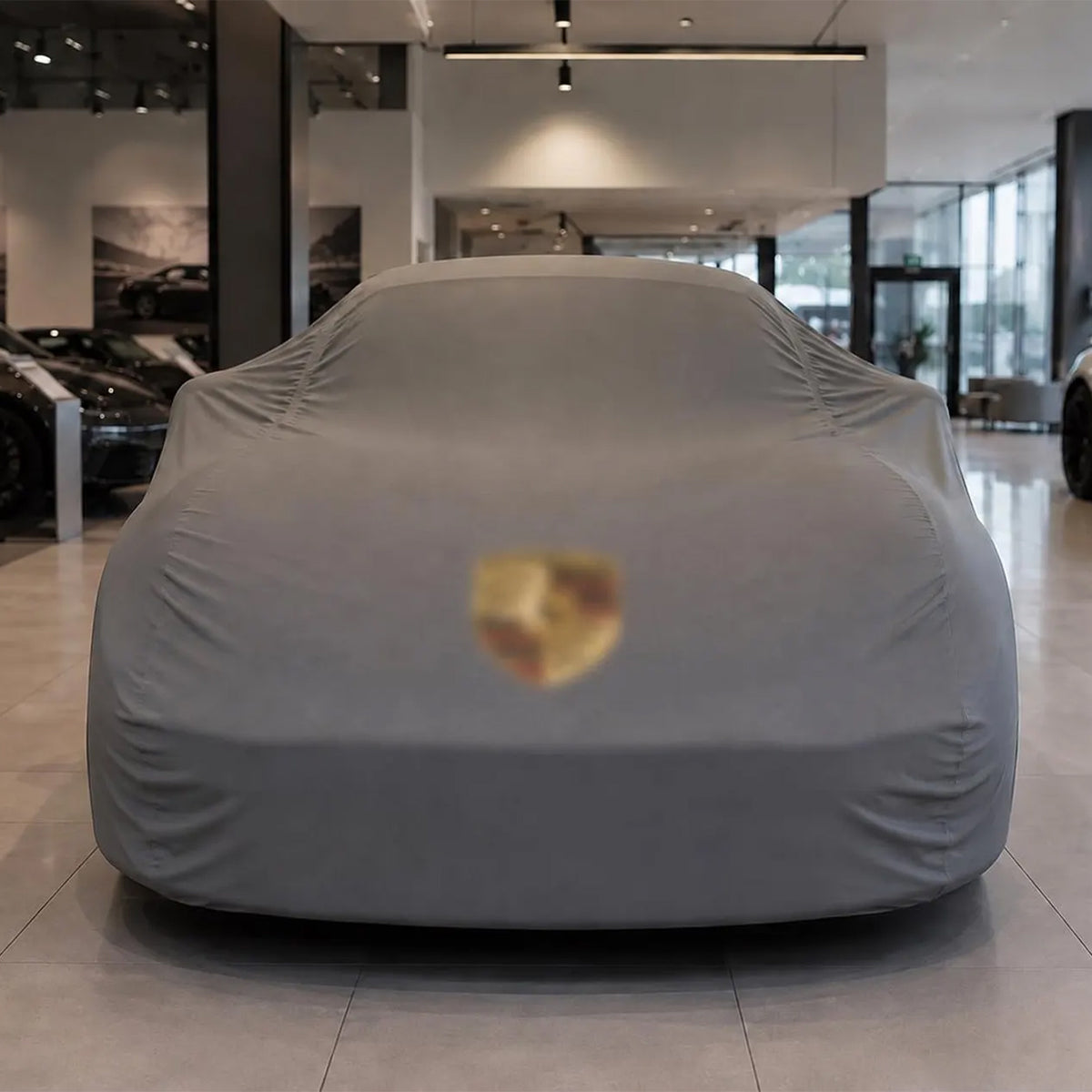 Gray Porsche 911 indoor car cover