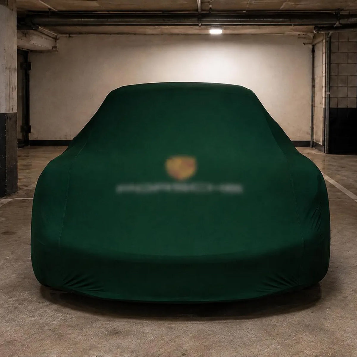 Green Porsche 911 indoor car cover